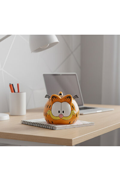 Livava Lazy Cat Ceramic Mug 400 Ml, Orange, 14X11