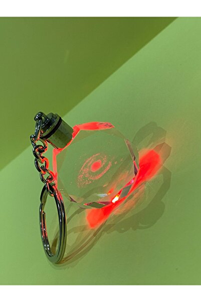 kurukafagift Illuminated Crystal Glass Color Changing Keychain