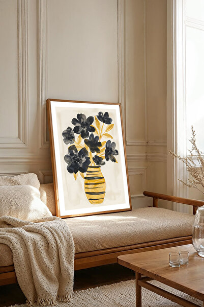 Dekorsiahome Tek Parça Ahşap Çerçeveli Oturma Odası Salon Mutfak Tablosu TK2209