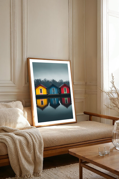 Dekorsiahome Τραπέζι σαλονιού κουζίνας με ξύλινο πλαίσιο μονοκόμματο TK2185