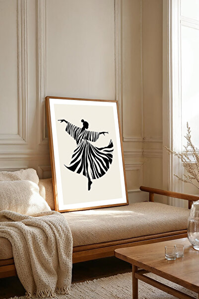 Dekorsiahome Tek Parça Ahşap Çerçeveli Oturma Odası Salon Mutfak Tablosu TK2202