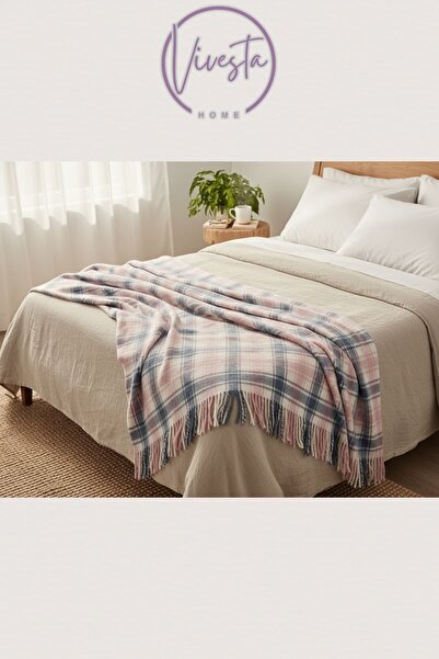 Vivesta Home بطانية سكوتش ناعمة 150×200 سم – تصميم دافئ وأنيق ومريح