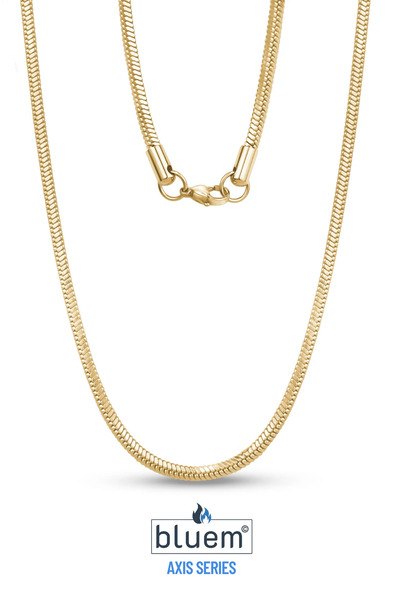 Bluem AXIS Serisi Flow Sleek 3 mm Erkek Çelik Zincir Kolye