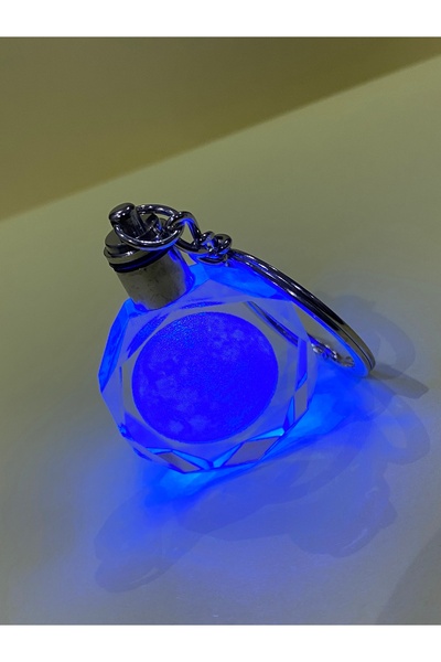 kurukafagift Illuminated Crystal Glass Color Changing Keychain