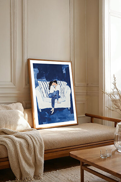 Dekorsiahome Tek Parça Ahşap Çerçeveli Oturma Odası Salon Mutfak Tablosu TK2164