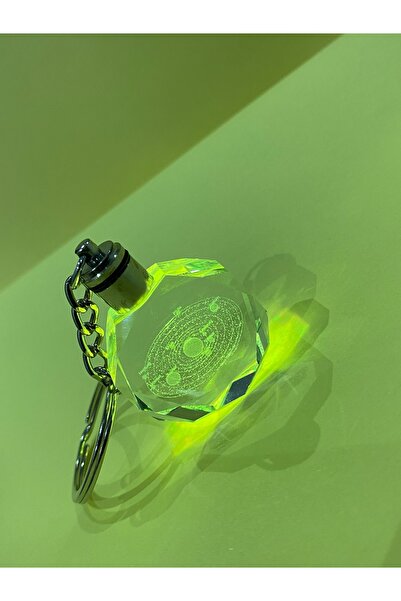 kurukafagift Illuminated Crystal Glass Color Changing Keychain