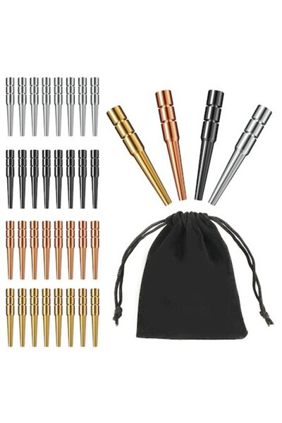 REWEL Cribbage Pegs, Copper, Conical Design, Compatible with 0.32 cm Holes, Set of 32, 4 Colors