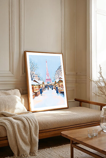 Dekorsiahome Masa dintr-o singura piesa pentru camera de zi, cu rama din lemn...