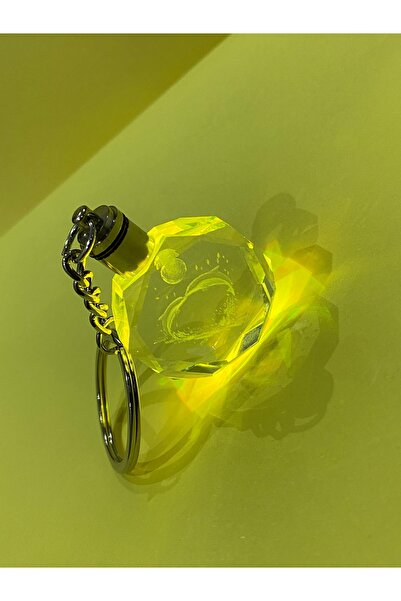 kurukafagift Illuminated Crystal Glass Color Changing Keychain