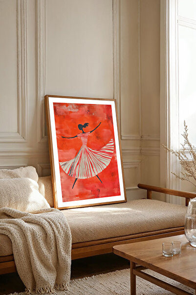 Dekorsiahome Tek Parça Ahşap Çerçeveli Oturma Odası Salon Mutfak Tablosu TK2135