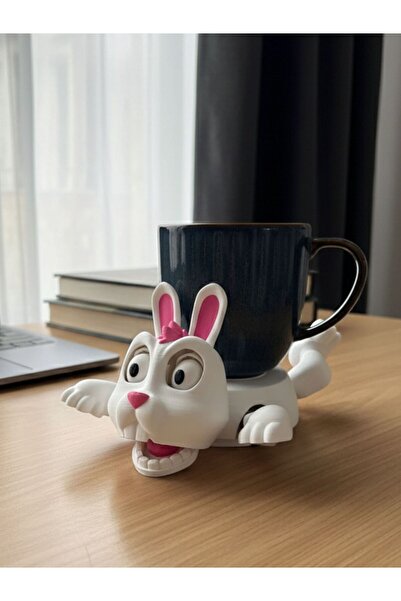 MCY DEKOR Sevimli Tavşan Bardak Altlığı – Hareketli ve Eğlenceli Kupa Altlığı
