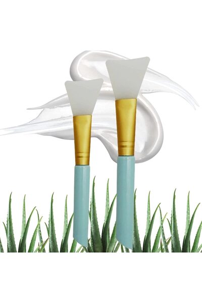 OLLEVRA مجموعة من 2 ملعقة سيليكون سهلة التنظيف لاستخدامها في العناية ببشرة الوجه والكريم