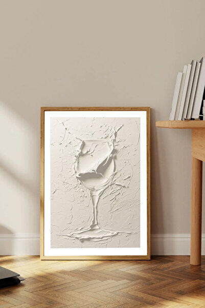 Dekorsiahome Tek Parça Ahşap Çerçeveli Oturma Odası Salon Mutfak Tablosu TK2179