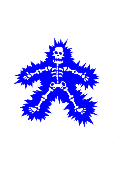 Oracal 651 Sticker auto shock electric, Marime 21 cm, albastru