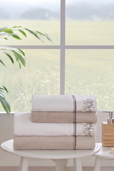 Özdilek Ditsy Garden Καλύτερο Σετ Χαμάμ Μπεζ