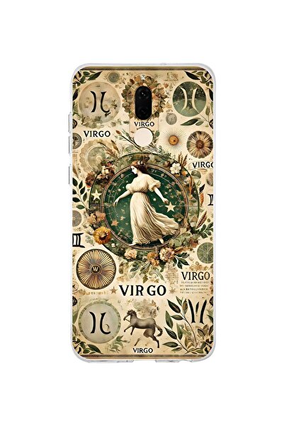 FLAMENKO حافظة هاتف شفافة متوافقة مع هاتف Huawei Mate 10 Lite بنمط برج العذراء