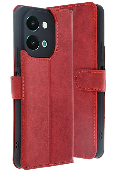 NewFace Lvsqvr Vivo Y28 Case Trend S Plus Flip Case (01252) - Red