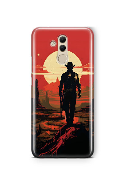 FLAMENKO حافظة هاتف شفافة متوافقة مع هاتف Huawei Mate 20 Lite بنمط غروب الشمس