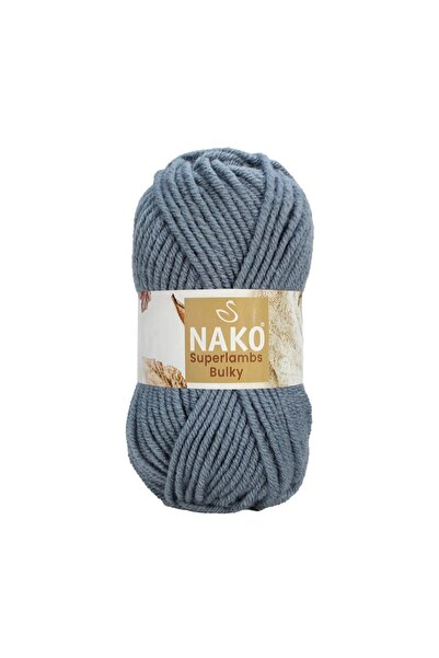 NAKO Süperlambs Bulky 6705 Denim Kalın Yünlü El Örgü İpi