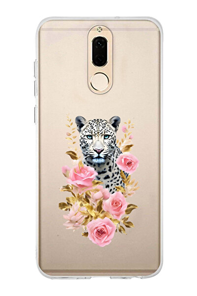 FLAMENKO حافظة هاتف شفافة متوافقة مع هاتف Huawei Mate 10 Lite بنمط الفهد والو...