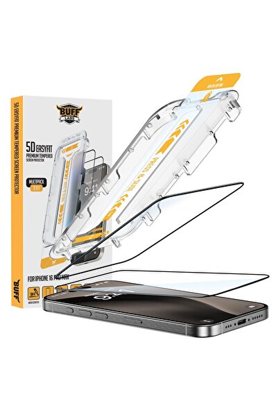 Hype Store Labs Compatible with iPhone 16 Series 5D Easyfit 2 Pieces Easy App...