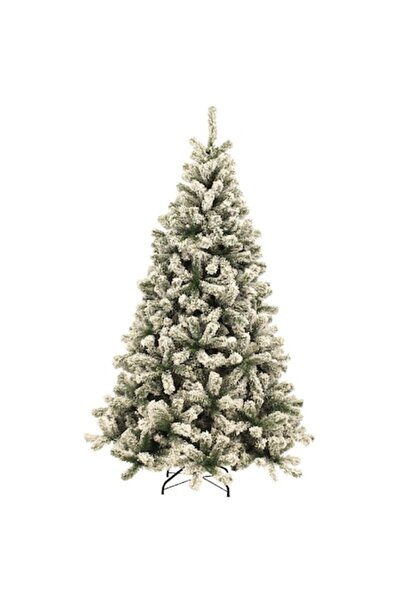 SUPER TRENDS SUPER TRENDS® Snow Look Artificial Christmas Tree, 180 cm, Metal Stand Included, 680 Branches, White