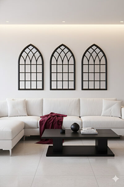 Generic Artistic mirror set with window frame – a touch of modern luxury, 92 cm * 51 cm