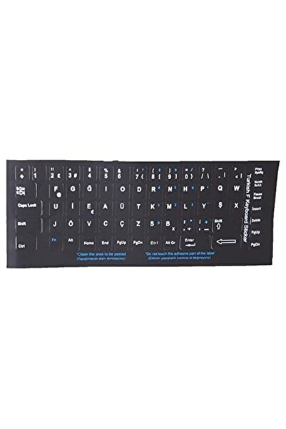 Hype Store 300162 Turkish F Black Keyboard Stiker