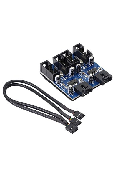 Hype Store 9 دبوس USB معدد 4 منافذ USB 2.0 معدد للوحة الأم