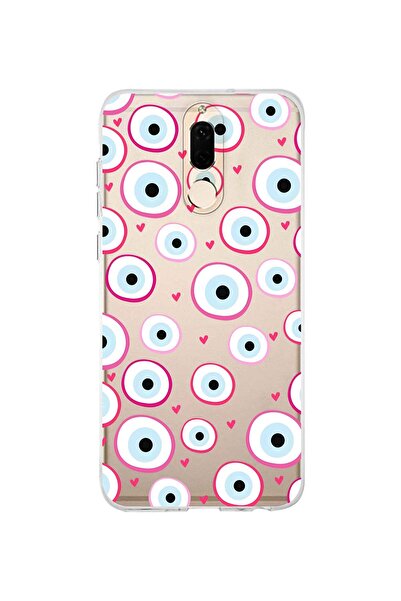 FLAMENKO حافظة هاتف شفافة متوافقة مع هاتف Huawei Mate 10 Lite بنمط حبة العين ...