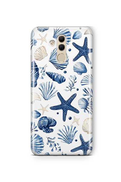 FLAMENKO حافظة هاتف شفافة متوافقة مع هاتف Huawei Mate 20 Lite بنمط نجم البحر ...