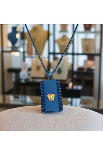 AKSESUARIM Men's Special Design Steel Necklace