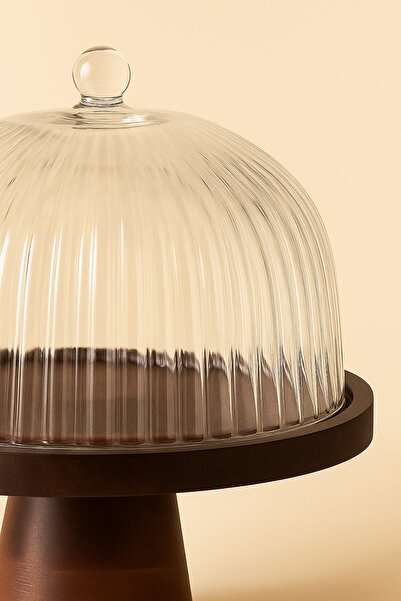 Mirilliahome Acacia Base Glass Cake Dish – Presentation Dish with Lid (Variants)