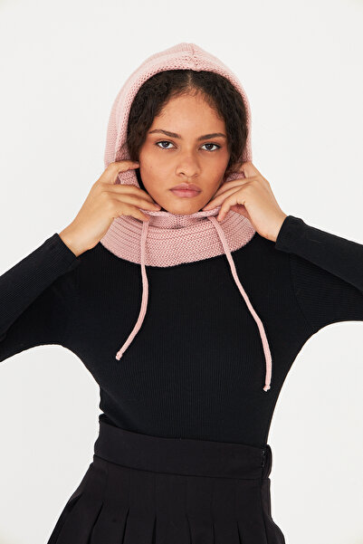 OX-RA Pink Knitwear Knitted Balaclava Beanie Hat