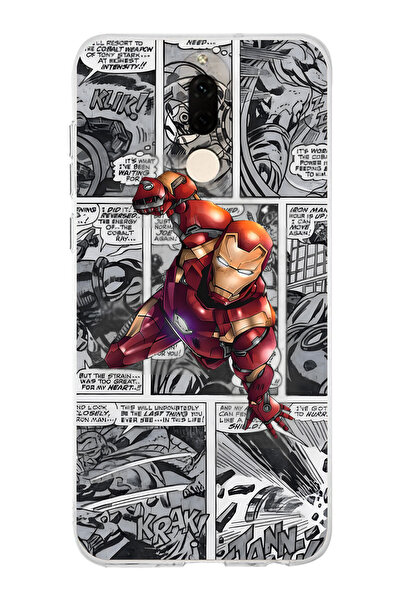 FLAMENKO حافظة هاتف شفافة بنمط كوميدي متوافقة مع هاتف Huawei Mate 10 Lite