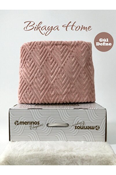 Bikaya Home Elegans Embossed Single Blanket - Original Box - 160X220 cm - New Colors and Patterns