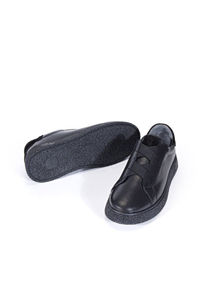 Vantaggio Tonelli Black 100% Genuine Leather Men's Casual Shoes