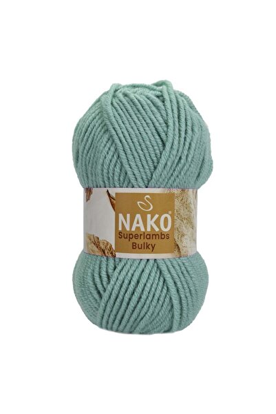NAKO Süperlambs Bulky 10929 Mint Kalın Yünlü El Örgü İpi