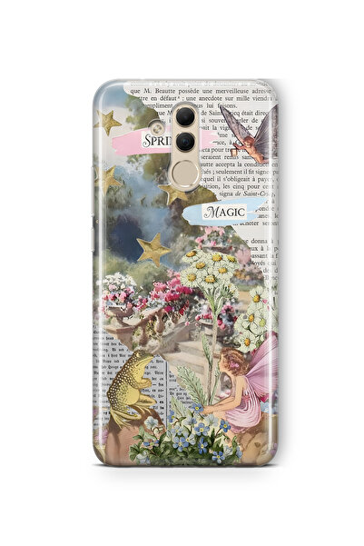 FLAMENKO حافظة هاتف شفافة بنمط سحر الربيع متوافقة مع هاتف هواوي ميت 20 لايت