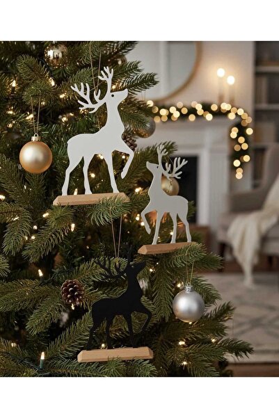 Barstech زينة غزال عيد الميلاد - شجرة الصنوبر - زينة عيد الميلاد. قطعة ديكور/...