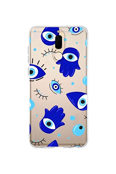 FLAMENKO حافظة هاتف شفافة متوافقة مع هاتف هواوي ميت 10 لايت بنمط همسة اليد