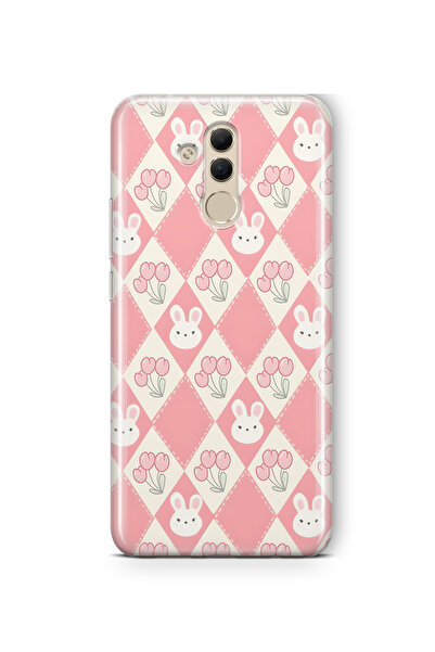 FLAMENKO حافظة هاتف شفافة متوافقة مع هاتف Huawei Mate 20 Lite بنمط الأرنب وال...