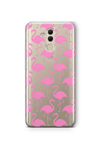 FLAMENKO حافظة هاتف شفافة بنمط فلامنغو متوافقة مع هاتف هواوي ميت 20 لايت