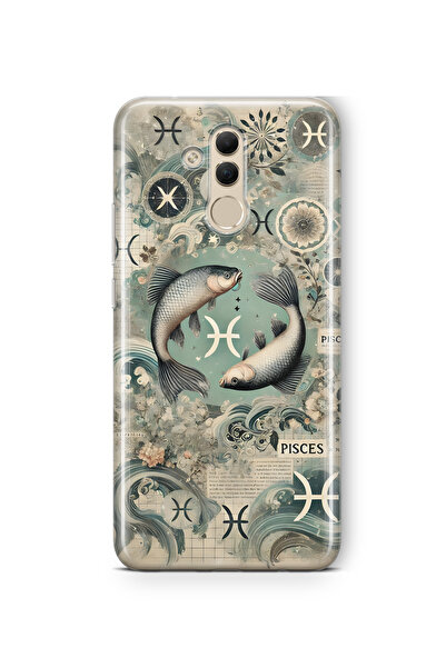 FLAMENKO حافظة هاتف شفافة بنمط برج الحوت متوافقة مع هاتف هواوي ميت 20 لايت