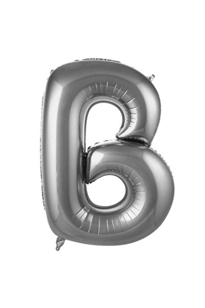 FESTİLO بالون فويل على شكل حرف فضي اللون 100 سم 40 بوصة متوافق مع الهيليوم