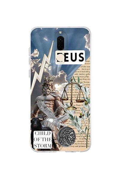 FLAMENKO حافظة هاتف شفافة بنمط زيوس متوافقة مع هاتف هواوي ميت 10 لايت