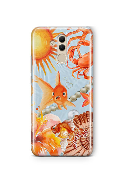 FLAMENKO حافظة هاتف شفافة متوافقة مع هاتف هواوي ميت 20 لايت بنمط السمكة البرت...