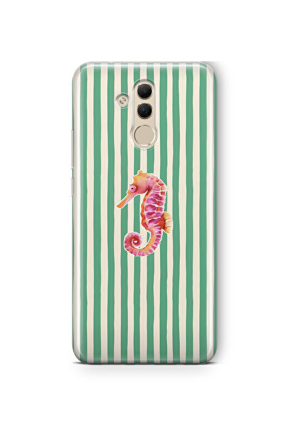 FLAMENKO حافظة هاتف شفافة متوافقة مع هاتف Huawei Mate 20 Lite بنمط حصان البحر