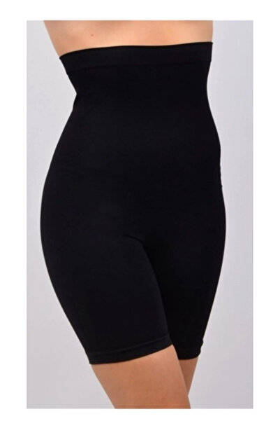 nuda luna Women's Corset Belly and Leg Area Tightening Long Elite Black Corset