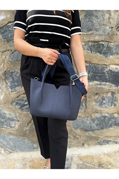 Just Polo Women's Soft Leather 3-Compartment Adjustable Strap Stylish Hand and Shoulder Bag Shopper